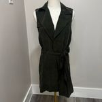 Anthropologie  elevenses Draped Trench Vest Olive Brown XS Photo 2