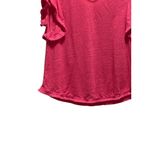 Chico's Flutter Sleeve Linen Top Pink Size 1(M) Coastal Beach Summer Resortwear Photo 6