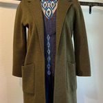 J.Crew Olive Green Merino Wool Open Style 3/4 Sleeve Cardigan Jacket Size XXS Photo 0