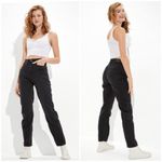 American Eagle  Highest Rise 90’s Boyfriend Black Wash Denim Jeans Size 6 Photo 1