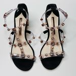 Sophia Webster Dina Crystal Studded Rose Gold Clear PVC Black Heels Sandals Shoe Size 8 Photo 1