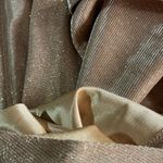 Symphony  (L) LONG GOLD FORMAL GLITTER DRESS WITH CRISS CROSS SPRAPS PRE-OWNED Photo 8