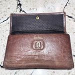 Vintage Princess Gardner Women's Genuine Lambskin Coin & Checkbook Wallet Purse Brown Photo 1