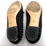 Charlotte Olympia BLACK WITH WHITE BEAD DOTS FABRIC AND LEATHER FLATS (35) Photo 9