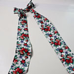 Vintage Apple Fruit Flower Print Head Tie Bow Wrap Scarf Retro VTG Cute Feminine Photo 1