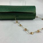 Vintage Gold Green tube snap floral clutch Photo 2