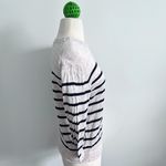 Muji sweater size Extra Small linen cream blue stripe Tan Photo 3