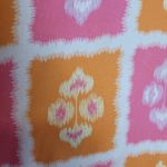 PIYAMA COLORFUL IKAT PRINT PINK ORANGE PAJAMA TOP AND PANTS SET XS Photo 5