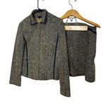 Lapis Women's Tweed Jacket and Skirt Set Size L Brown Black Textured Size L Photo 0