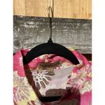 Notations  Women's Pink Floral‎ Half Sleeve Semi  Sheer Button Shirt Top Size L Photo 5