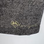 Desigual  Mixed Media Grunge Mini Skirt Womens 36 Black Gray Wool Blend Lined Photo 3