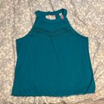 No Boundaries  Turquoise w/ Accent Halter Tank Top Photo 0