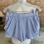 Bishop and Young  Shorts Striped Flared Blue S High Waist Preppy Weekend Vacation Photo 2