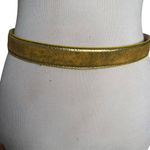 Capezio  Crackled Leather Belt‎ Size M L metallic Gold Distressed Adjustable Photo 4