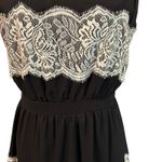 YA Los Angeles Dress Silk Blend Black Sheer w/ Lace Lining Med Sleeveless Photo 3