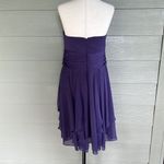 David's Bridal David’s Bridal Strapless Chiffon Dress with Layered Skirt Photo 5