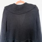 Womens Cardigan Size L Black Knit Ruffle Hem Whimsigoth Witchy Fairy Grunge Size L Photo 5