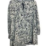 Paper Crane Black White Floral Tunic Dress Size Medium M Floral Classic Preppy Photo 0