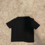 Bozzolo  Black Ribbed Knit Top Photo 3