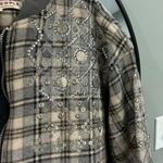 Free People  Louie Wool Blend Embellished Bomber Jacket Photo 6