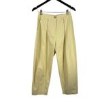 Love, Bonito & REA Cropped Cotton Pleated Pants Butter Yellow Wide Leg US 6 Photo 6