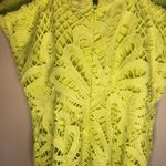 Beulah NWOT  neon yellow green crochet lace maxi dress size S Photo 5