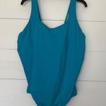 Lands End Women’s 24WL Blue One Piece Swim Beach Pool Ocean Size 24W Photo 0