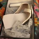 Lulu’s NWT Ivory Satin “Taylor” Strappy Heels Woman’s Size 10 White Photo 3