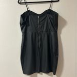 Miss Selfridge  Black Faux Leather Mini Dress Size Large Photo 1