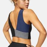 Outdoor Voices  Venus Crop Top Size Small Black Colorblocked Long Line Sports Bra Photo 0