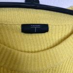 T Tahari Bright Yellow Long Sleeve Knitted Crew Neck Sweater EUC Sz M Photo 1