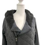 UGG  Quilted Full Zip Hoodie Sweatshirt Jacket Thumbholes Cozy Gray size Small Photo 2