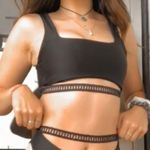 SheIn Black Lattice Tank Bikini Top Photo 2