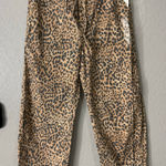 Gap Mid Rise Print Pull-On Barrel Jeans, Leopard, S, 757399 Photo 0
