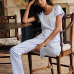 Lake Pima Short Long Set in Hydrangea Medium Blue Photo 0