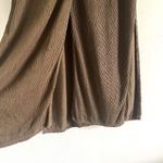 XCVI  Poncho Open Back Long Ribbed cape Mock Neck Pullover Duster Brown Sz Small Photo 6