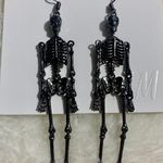 H&M Black Metal Skeleton Earrings  Photo 1