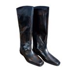 Free People NEW  Black Brown Like Lightning Tall Boots Size 8 Tortoise Riding Photo 7