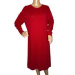 Neiman Marcus NWT  the cashmere collection red crewneck sweater dress XL Photo 1