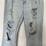 American Eagle Tom Girl Distressed Light Wash Jeans Photo 4