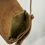 Unbranded Brown Leather Crossbody Bag Snap Button Purse Boho Hippie Photo 7