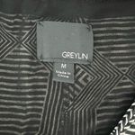 Greylin Anthropologie Black White Rope Belt High-Low 100% Silk Mini Dress M Pockets Photo 9