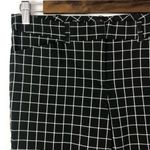 Worthington Black & White Windowpane Plaid Cropped Flat Front Pants 6S Photo 20