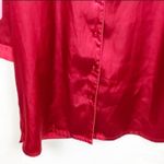 Valerie Stevens  Small Red Button Down Night Shirt Pajama Sleep Photo 2