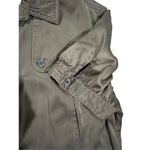 Ann Taylor 100% Silk Bronze Brown Cargo Utility Shirt Dress sz 14 Photo 5