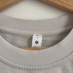 Lululemon NEW  Perfectly Oversized Cropped Crew Stripe Sweater Size 2 Cream NWOT Photo 3