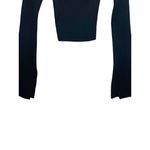 Urban Outfitters Sweetheart Neck Cropped Sweater Black Size S Minimalist Boho Photo 6