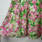 Lilly Pulitzer Floral Midi Dress Sz 2 Cotton Silk Blend Halter Neck Bow Tie Back Photo 13
