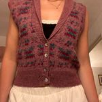 Villager vintage mauve wool sweater vest   Photo 0