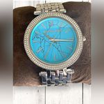 Michael Kors Women’s Silver and Turquoise Dial Face with Crystals Darci MK3403 Photo 2
